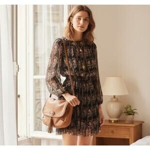 Isabel Marant Etoile Sharla City Flou Mini Dress in Multicolor Silk